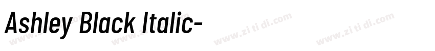 Ashley Black Italic字体转换